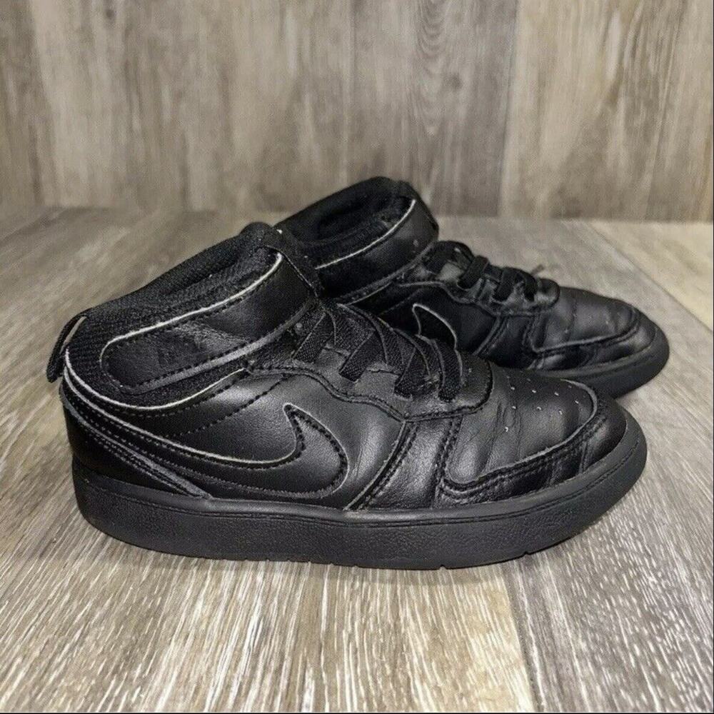 Nike Court Borough Mid 2 Toddler Youth Size 10C Black CD7784-001 Sneaker Shoes